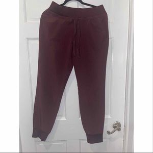 BURGUNDY SKINNY JOGGERS
